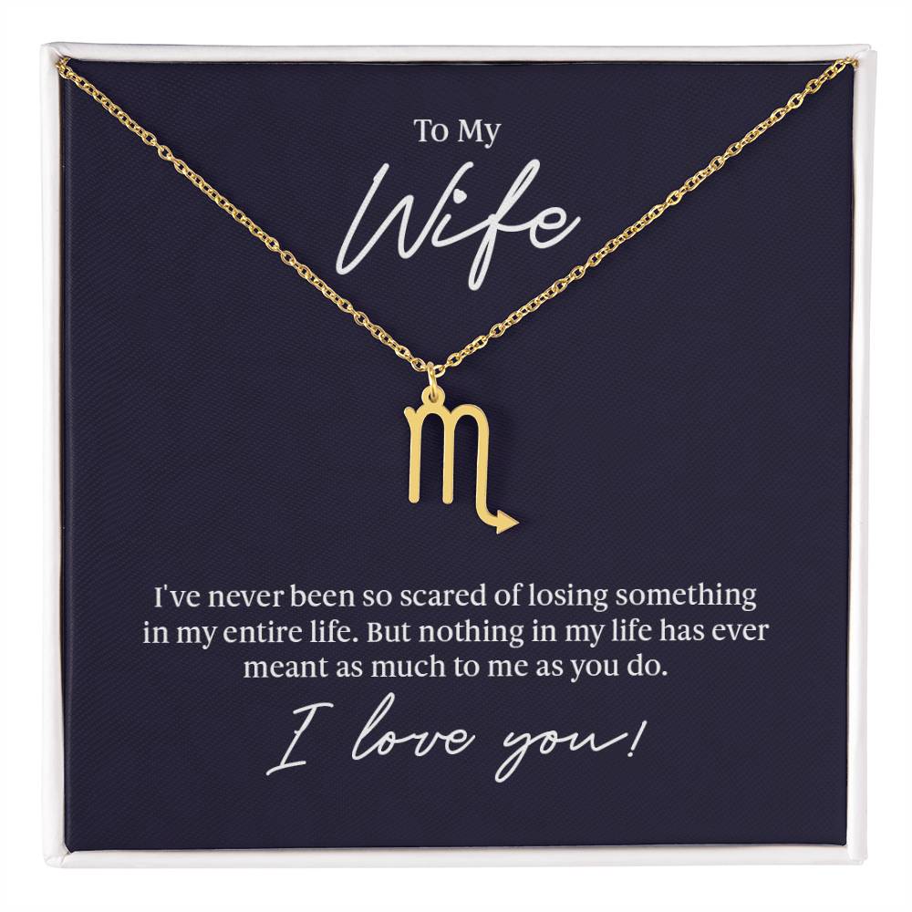 To My Wife Losing Someone Zodiac Name Necklace-Express Your Love Gifts