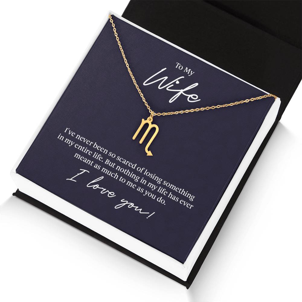 To My Wife Losing Someone Zodiac Name Necklace-Express Your Love Gifts