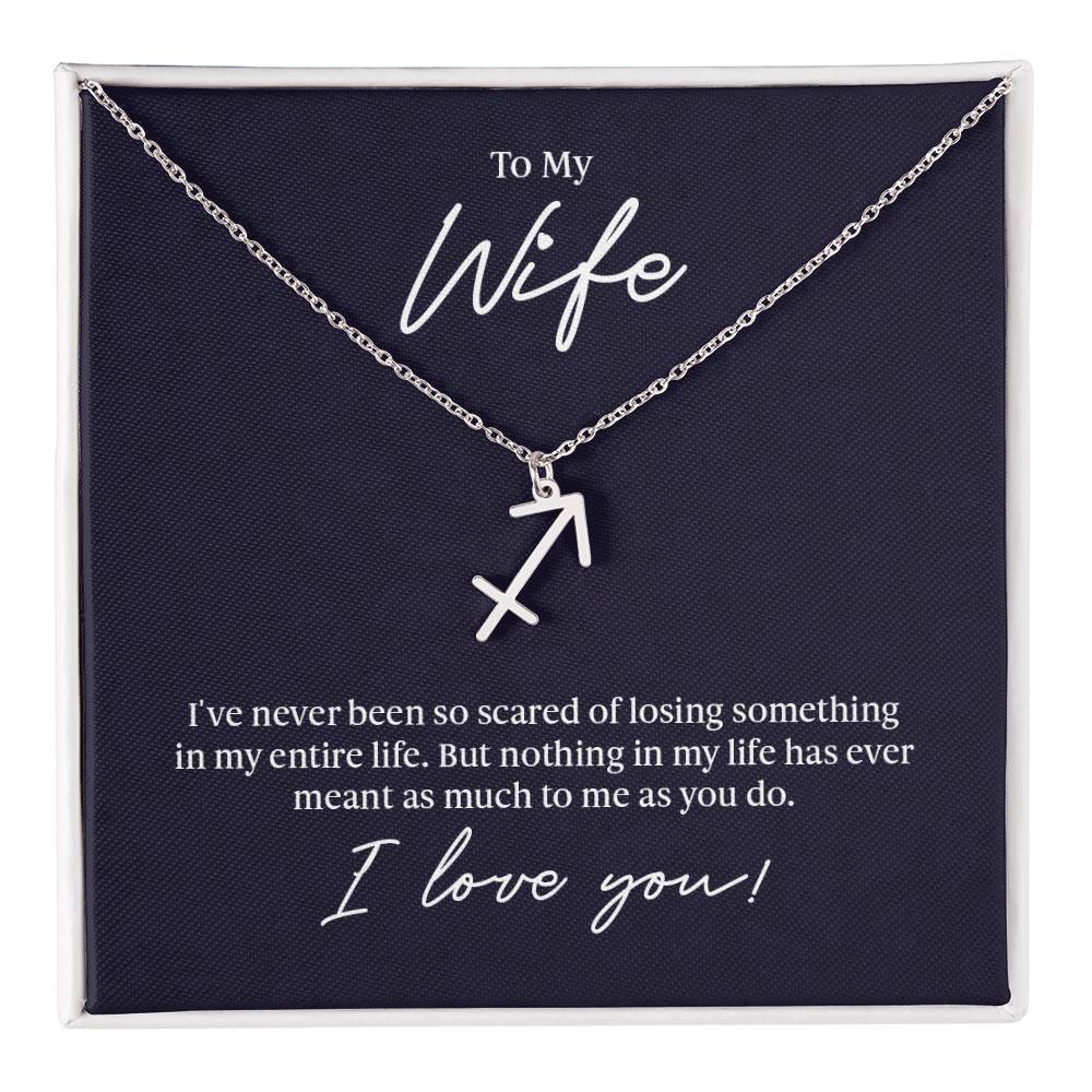 To My Wife Losing Someone Zodiac Name Necklace-Express Your Love Gifts