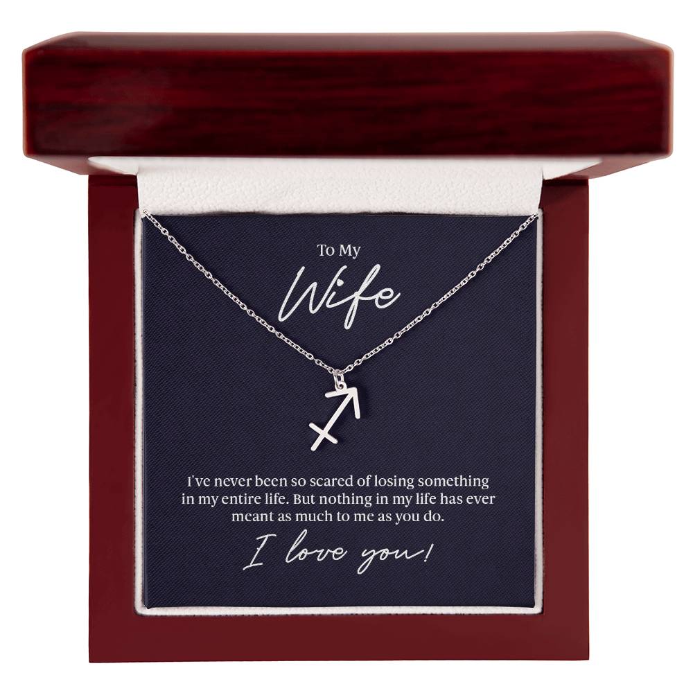 To My Wife Losing Someone Zodiac Name Necklace-Express Your Love Gifts