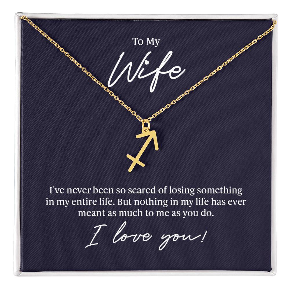 To My Wife Losing Someone Zodiac Name Necklace-Express Your Love Gifts