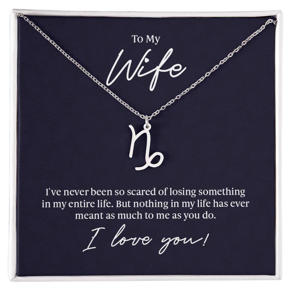 To My Wife Losing Someone Zodiac Name Necklace-Express Your Love Gifts