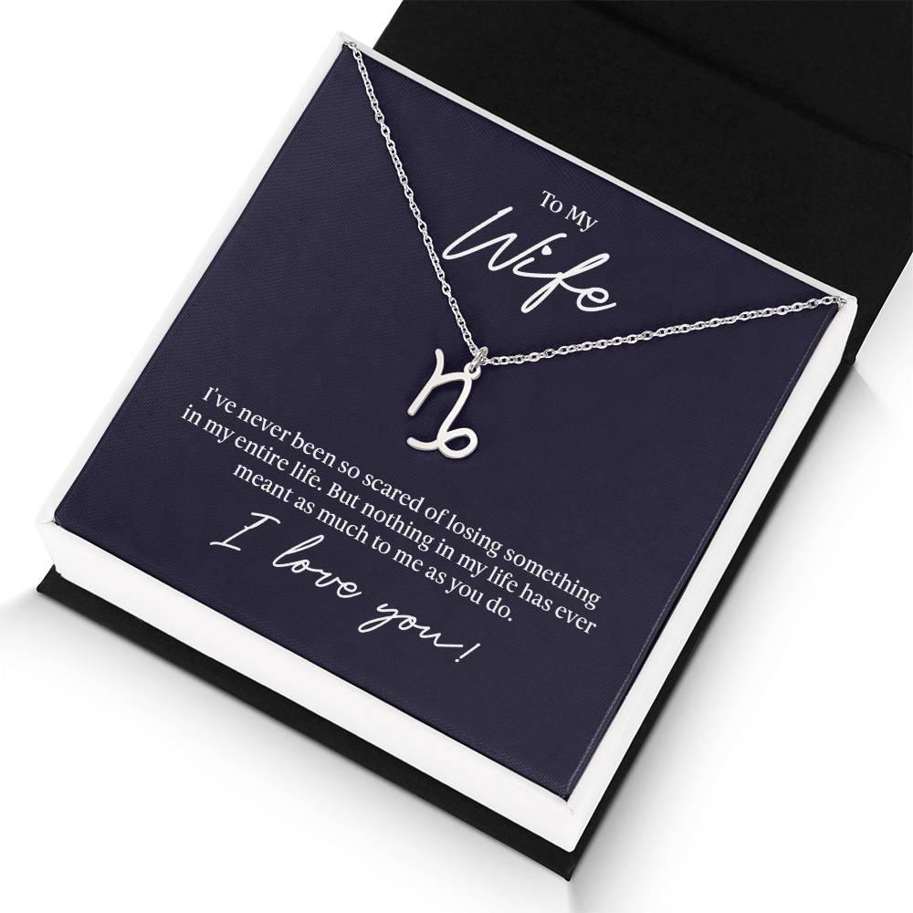 To My Wife Losing Someone Zodiac Name Necklace-Express Your Love Gifts