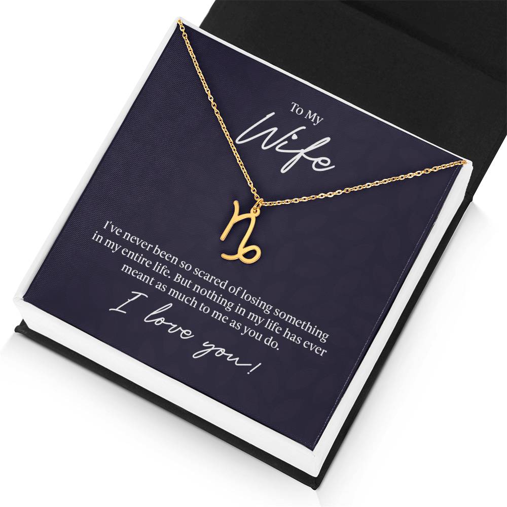 To My Wife Losing Someone Zodiac Name Necklace-Express Your Love Gifts