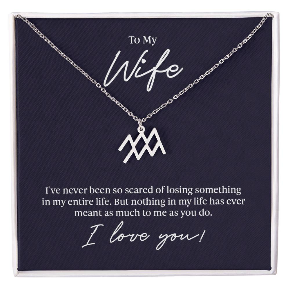 To My Wife Losing Someone Zodiac Name Necklace-Express Your Love Gifts