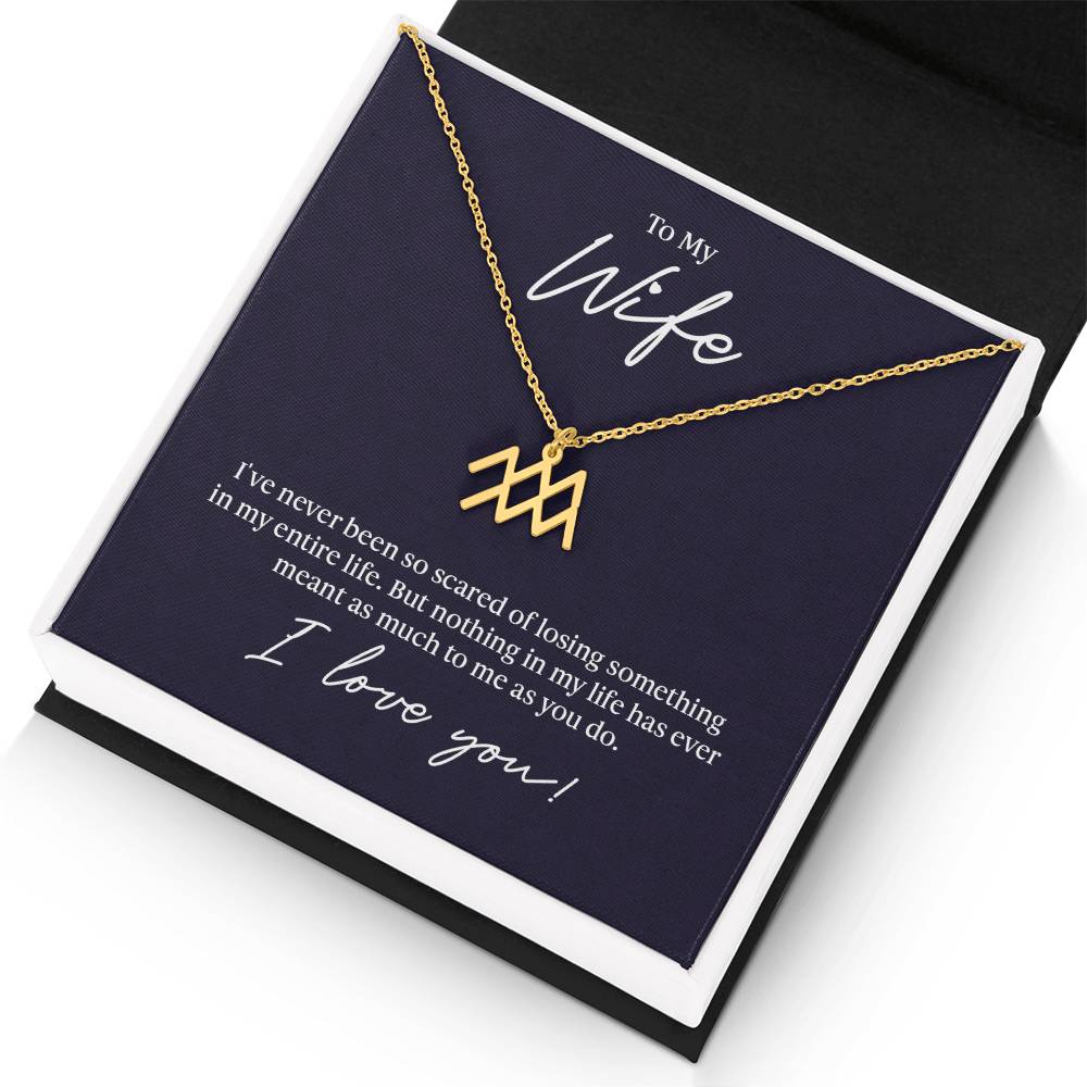 To My Wife Losing Someone Zodiac Name Necklace-Express Your Love Gifts