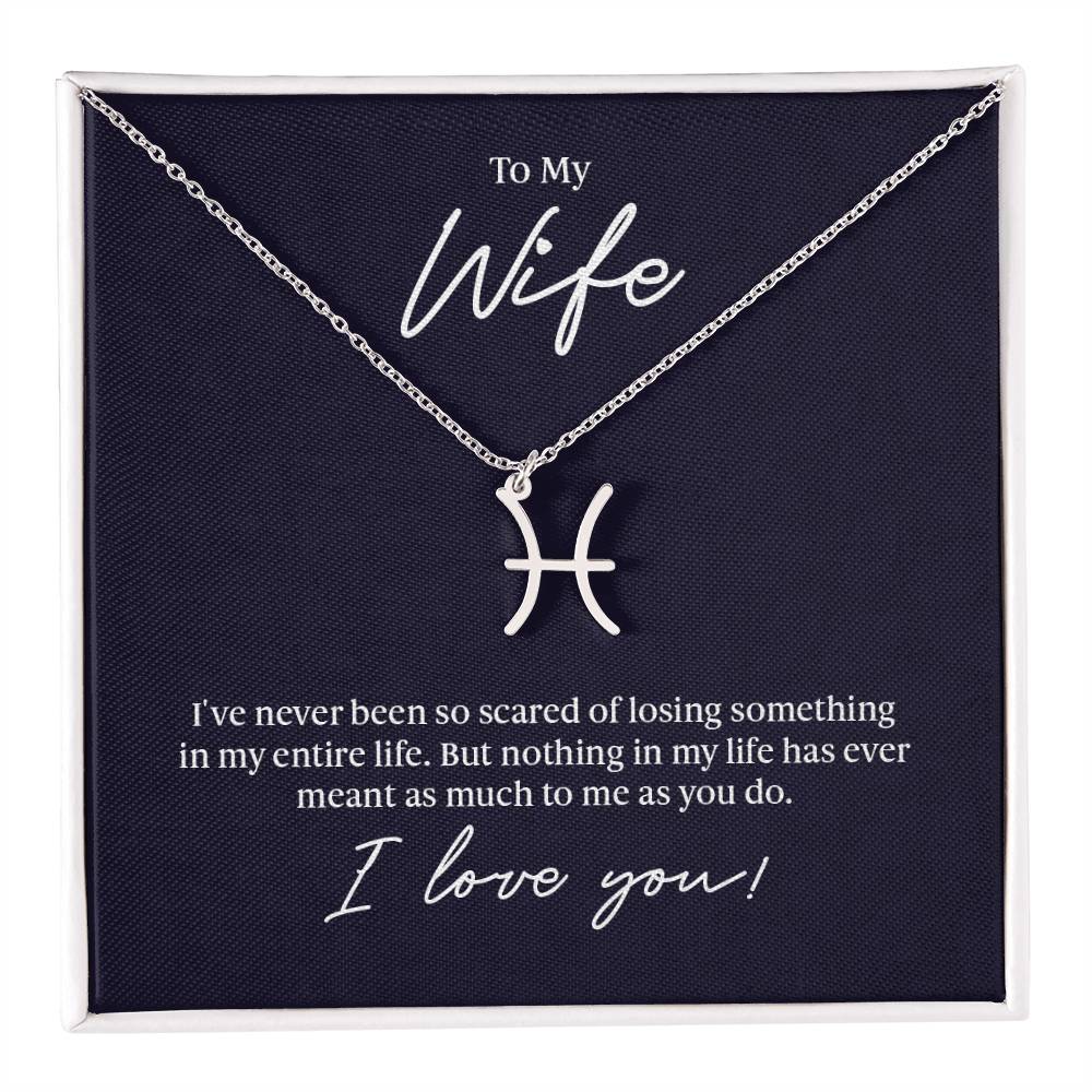 To My Wife Losing Someone Zodiac Name Necklace-Express Your Love Gifts