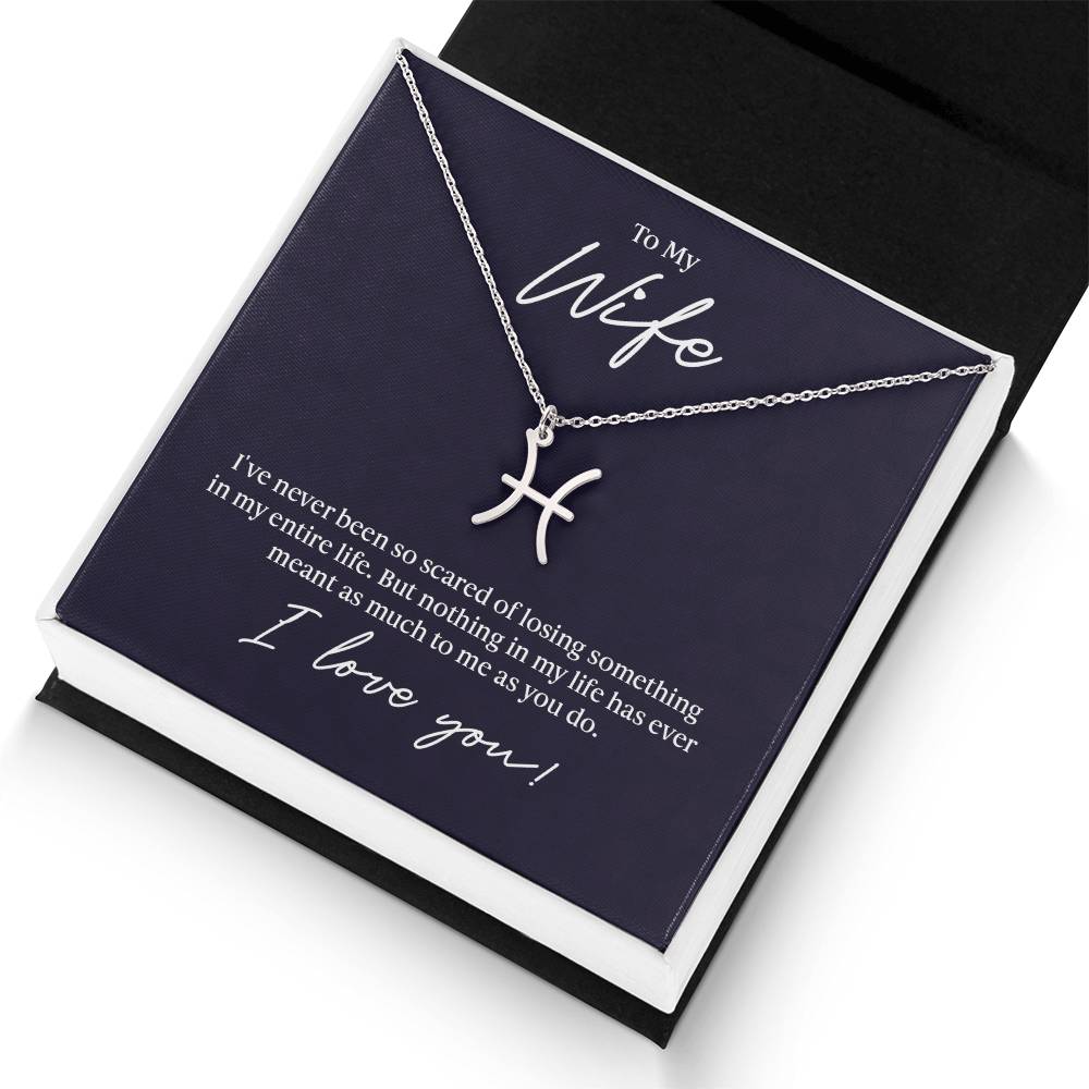 To My Wife Losing Someone Zodiac Name Necklace-Express Your Love Gifts