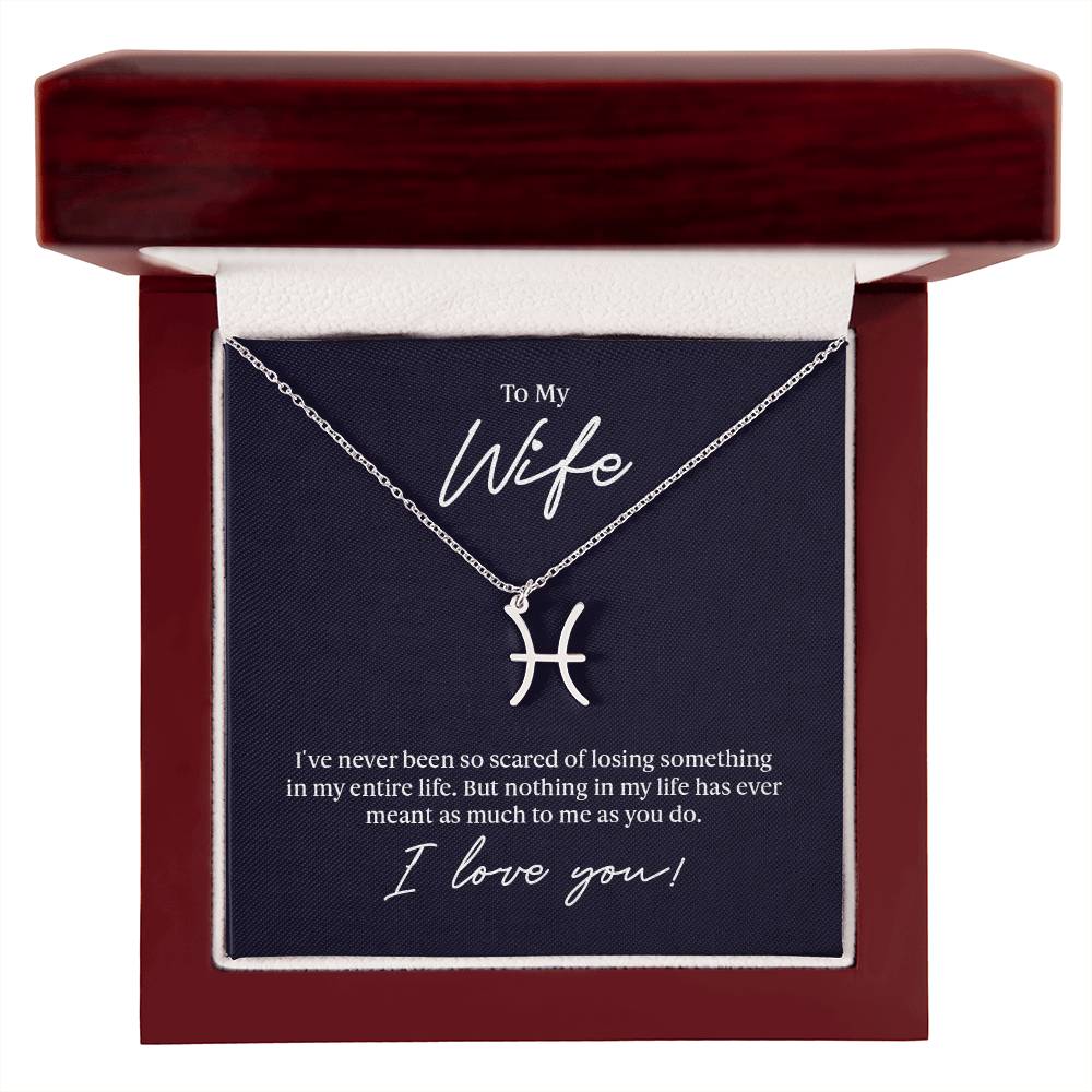 To My Wife Losing Someone Zodiac Name Necklace-Express Your Love Gifts