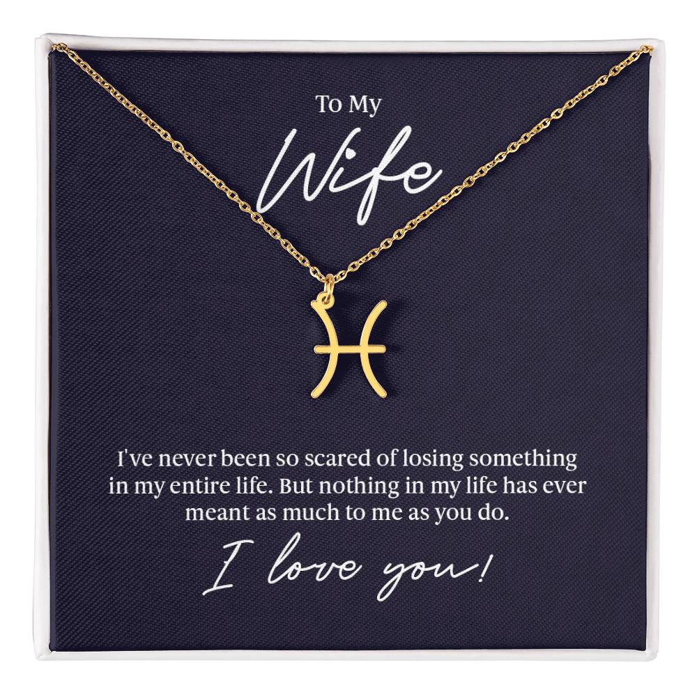 To My Wife Losing Someone Zodiac Name Necklace-Express Your Love Gifts