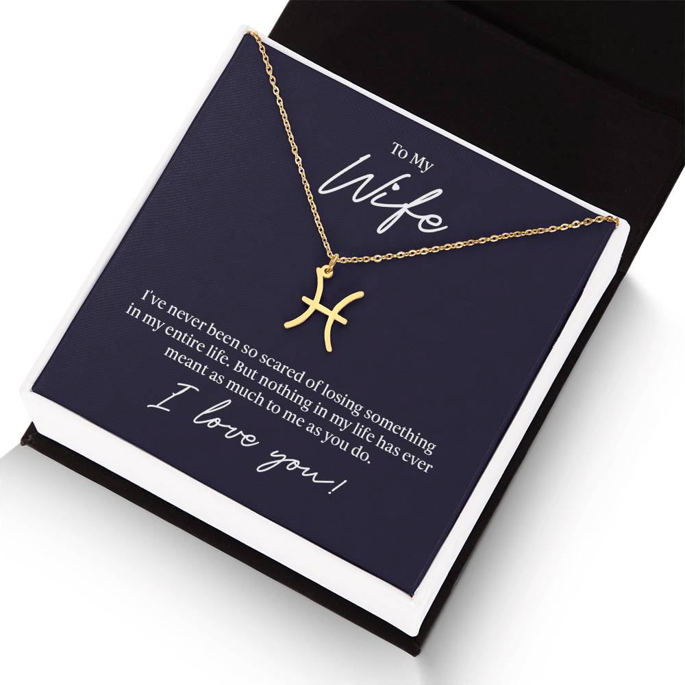 To My Wife Losing Someone Zodiac Name Necklace-Express Your Love Gifts