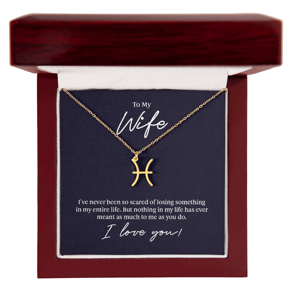 To My Wife Losing Someone Zodiac Name Necklace-Express Your Love Gifts