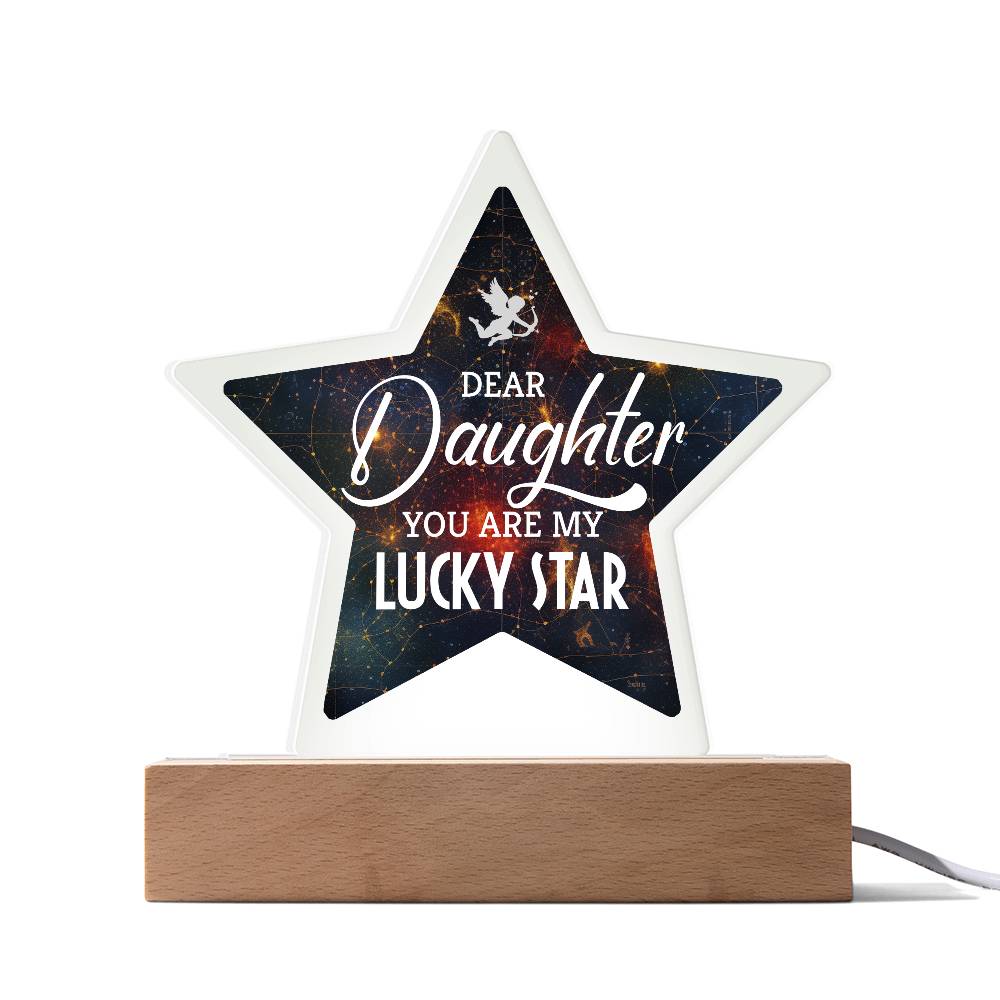 You Are My Lucky Star Printed Star Acrylic Plaque-Express Your Love Gifts