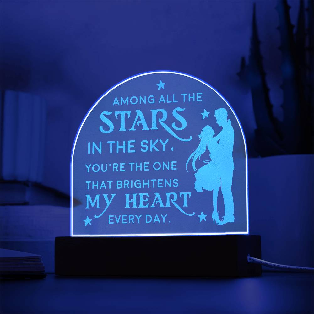 To My Wife Among All Engraved Acrylic Dome Plaque-Express Your Love Gifts