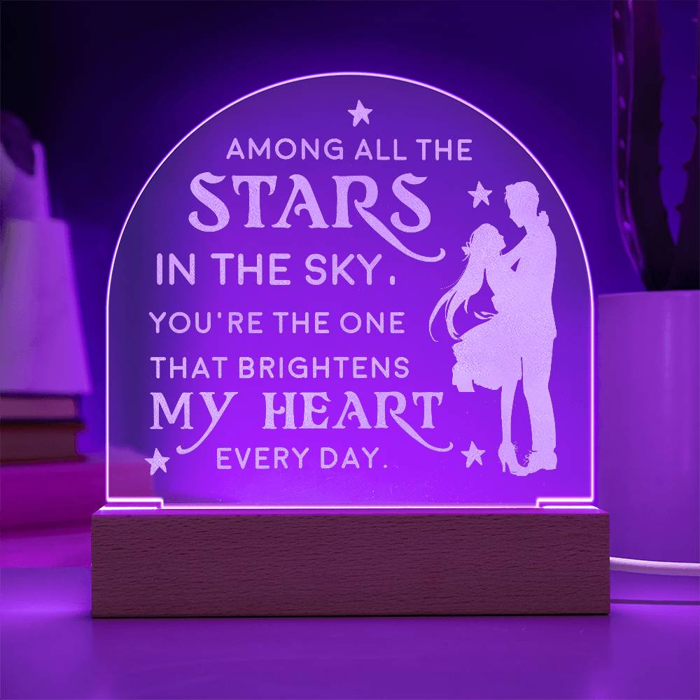 To My Wife Among All Engraved Acrylic Dome Plaque-Express Your Love Gifts