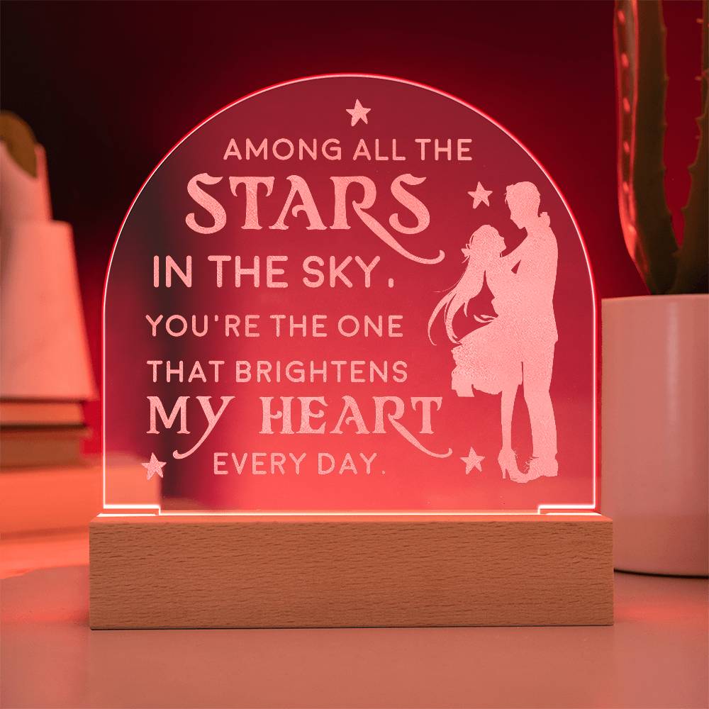 To My Wife Among All Engraved Acrylic Dome Plaque-Express Your Love Gifts