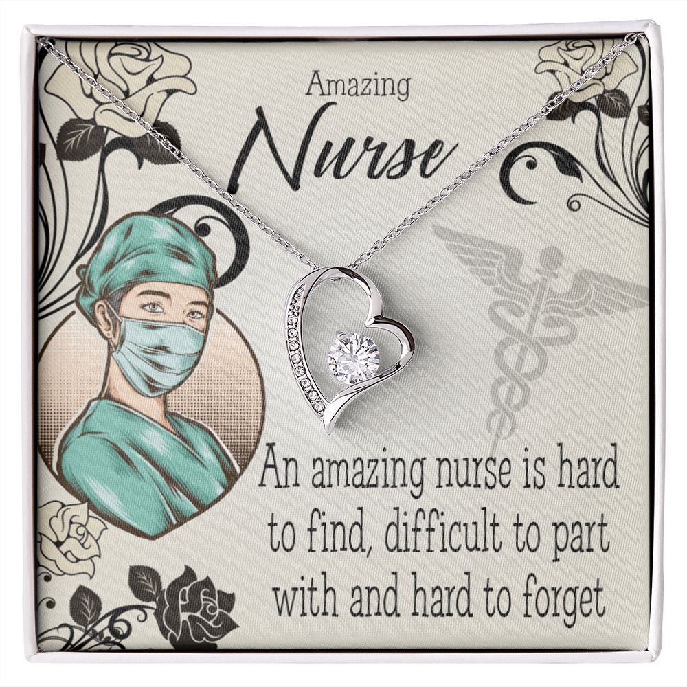 An Amazing Nurse Forever Necklace w Message Card-Express Your Love Gifts