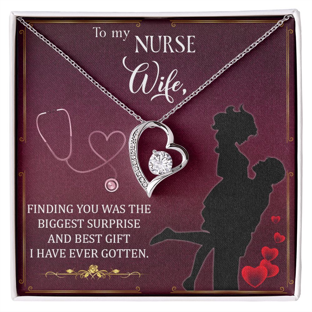 Wife Nurse Finding You w Forever Necklace w Message Card-Express Your Love Gifts