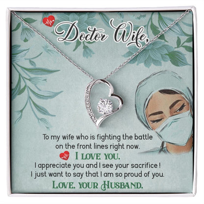 Doctor Wife Forever Necklace w Message Card-Express Your Love Gifts