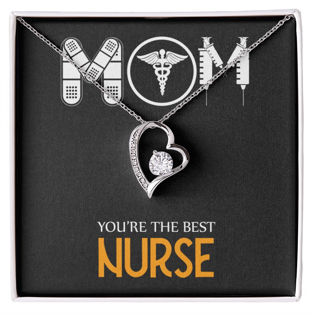 Mom Nurse Forever Necklace w Message Card-Express Your Love Gifts