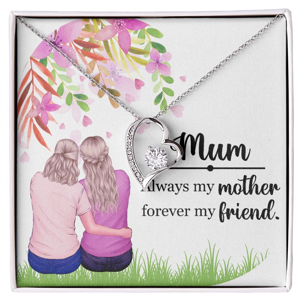 Mum Always my Mother Forever Necklace w Message Card-Express Your Love Gifts