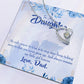 To My Daughter My Only Prayer to God From Dad Forever Necklace w Message Card-Express Your Love Gifts