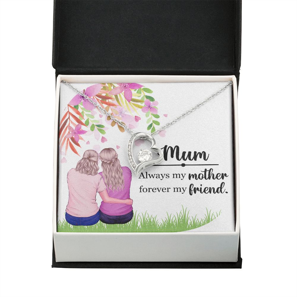 Mum Always my Mother Forever Necklace w Message Card-Express Your Love Gifts