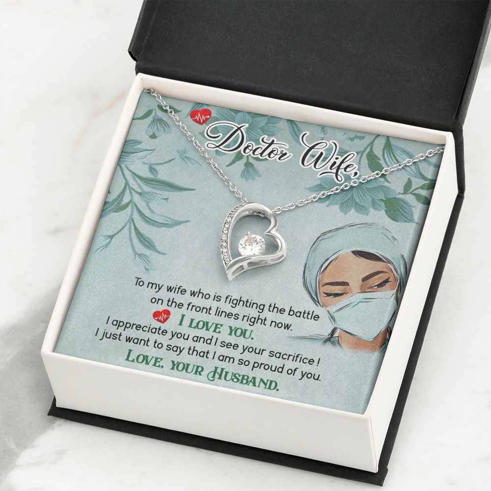 Doctor Wife Forever Necklace w Message Card-Express Your Love Gifts