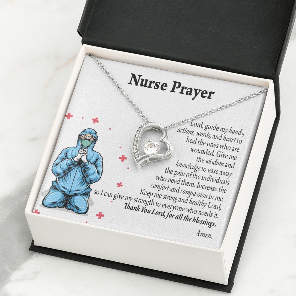 Nurse Prayer Necklace Forever Necklace w Message Card-Express Your Love Gifts