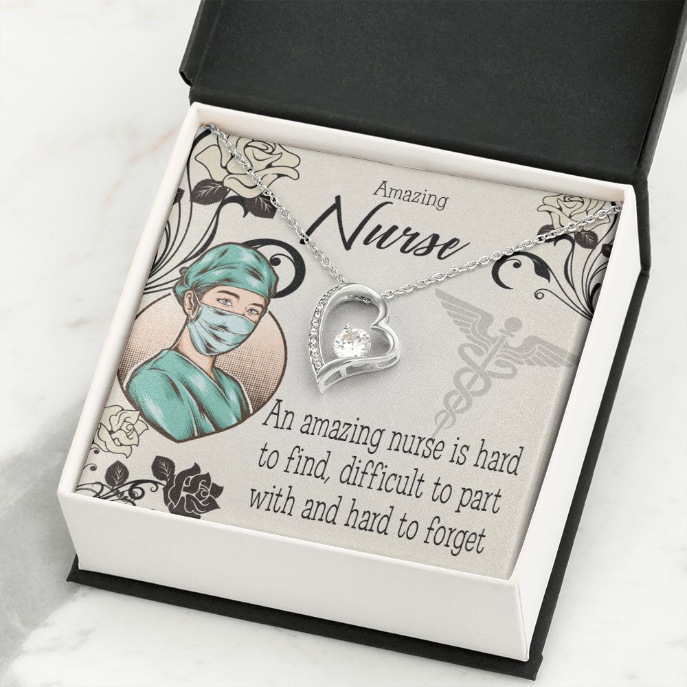 An Amazing Nurse Forever Necklace w Message Card-Express Your Love Gifts