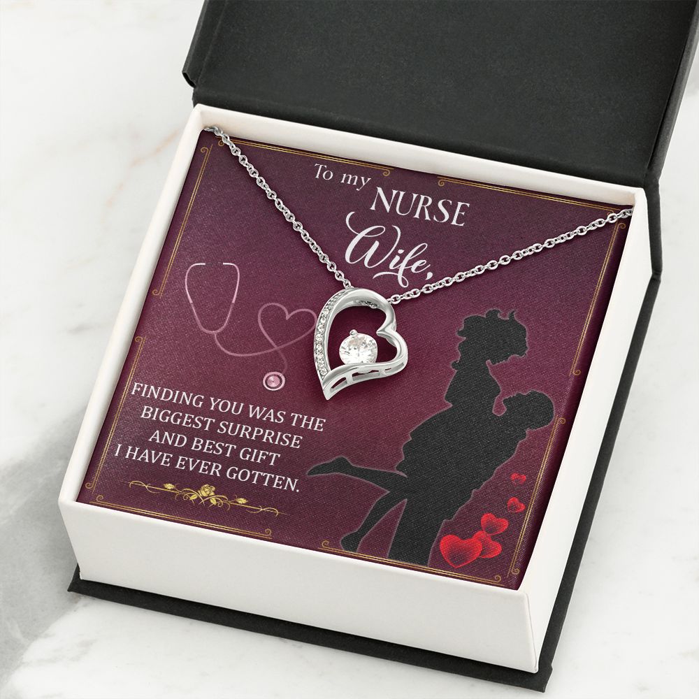 Wife Nurse Finding You w Forever Necklace w Message Card-Express Your Love Gifts