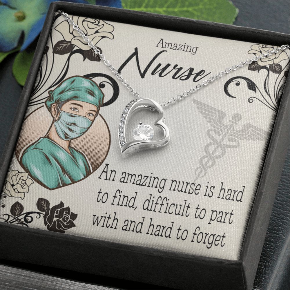 An Amazing Nurse Forever Necklace w Message Card-Express Your Love Gifts