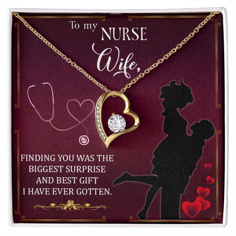 Wife Nurse Finding You w Forever Necklace w Message Card-Express Your Love Gifts