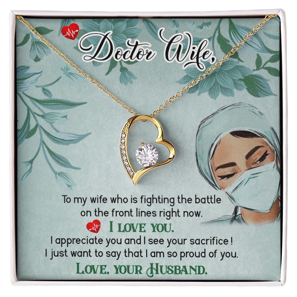 Doctor Wife Forever Necklace w Message Card-Express Your Love Gifts