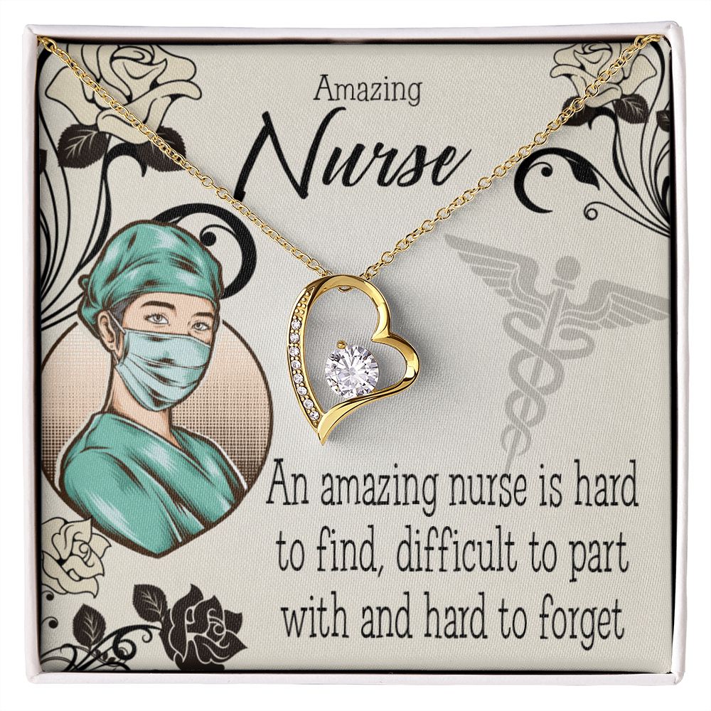 An Amazing Nurse Forever Necklace w Message Card-Express Your Love Gifts