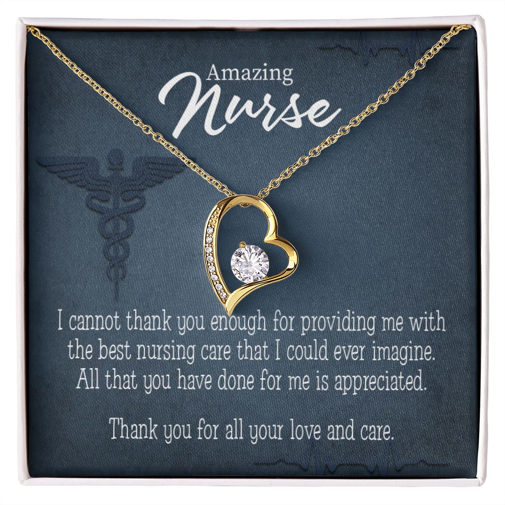 Best Nursing Care Forever Necklace w Message Card-Express Your Love Gifts