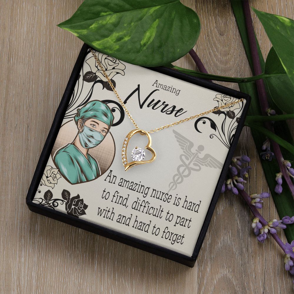 An Amazing Nurse Forever Necklace w Message Card-Express Your Love Gifts