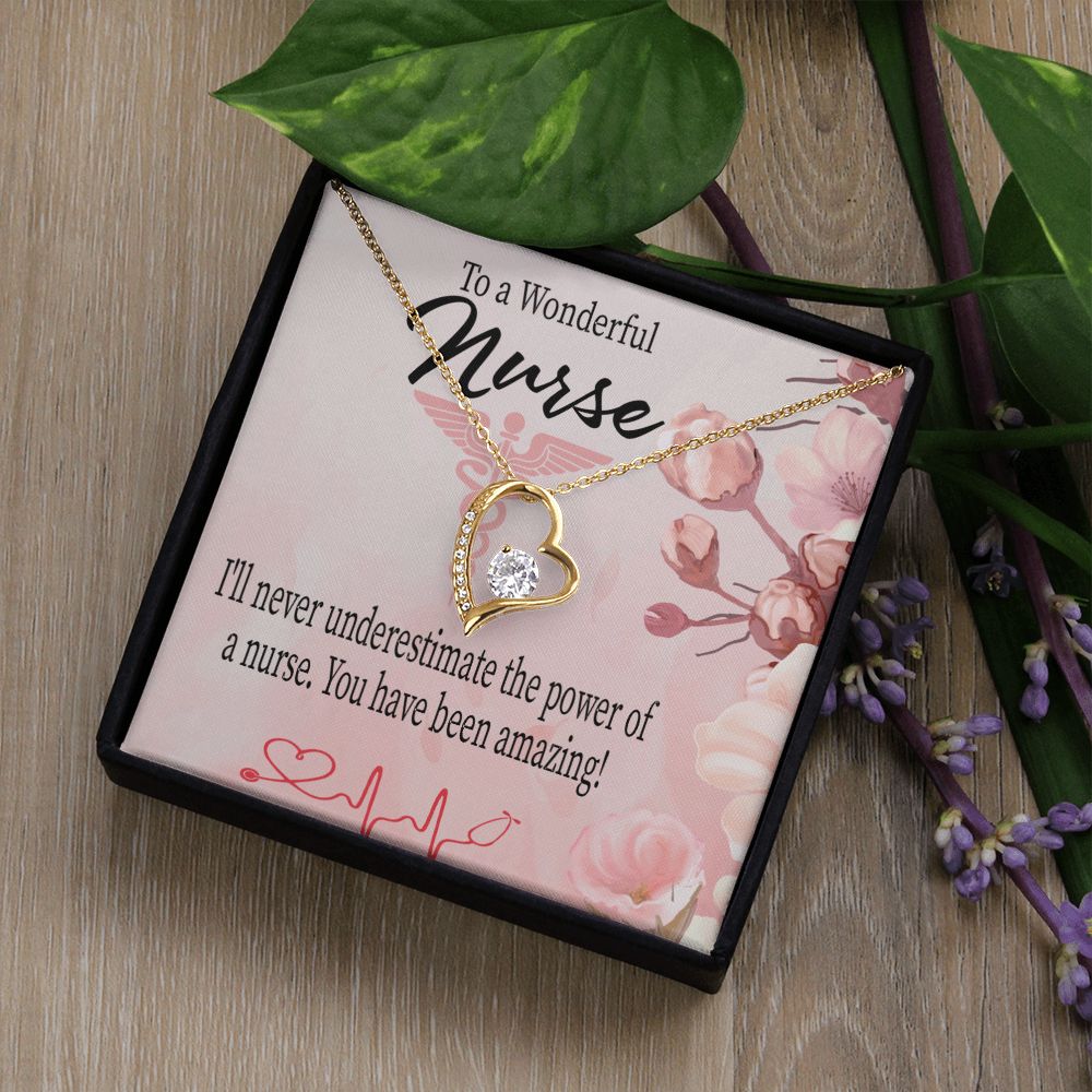 Amazing Nurse Forever Necklace w Message Card-Express Your Love Gifts