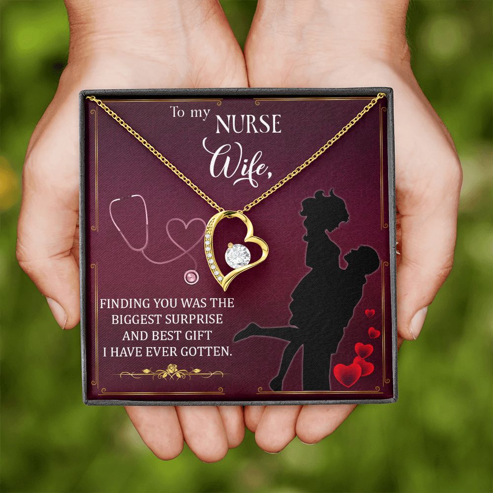 Wife Nurse Finding You w Forever Necklace w Message Card-Express Your Love Gifts