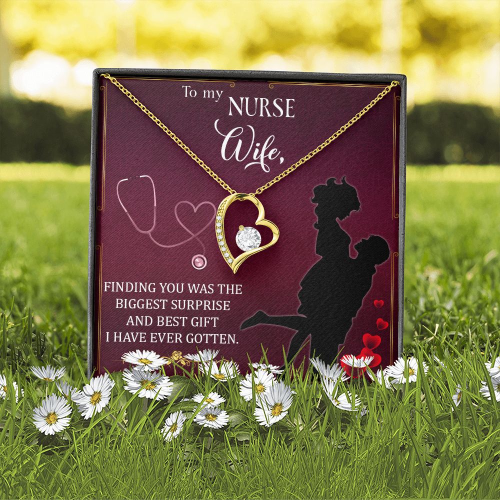 Wife Nurse Finding You w Forever Necklace w Message Card-Express Your Love Gifts