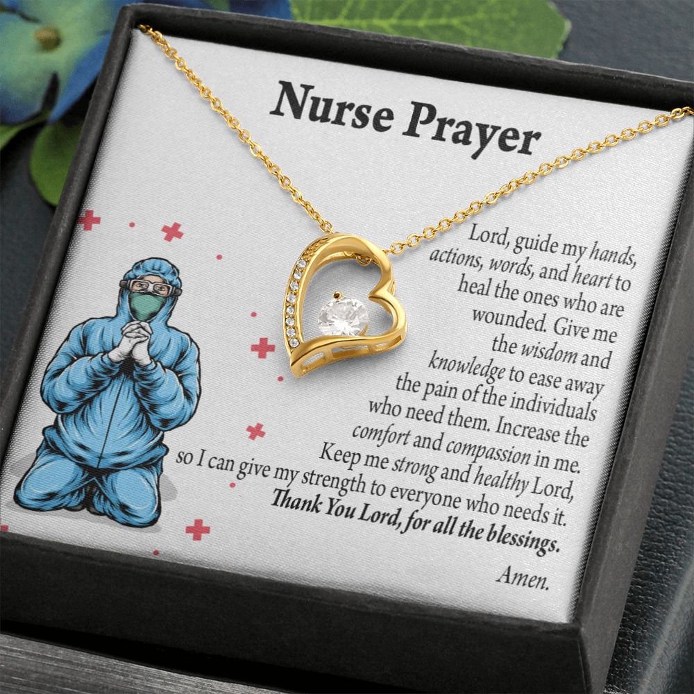 Nurse Prayer Necklace Forever Necklace w Message Card-Express Your Love Gifts