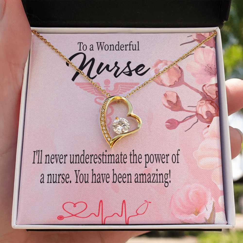 Amazing Nurse Forever Necklace w Message Card-Express Your Love Gifts