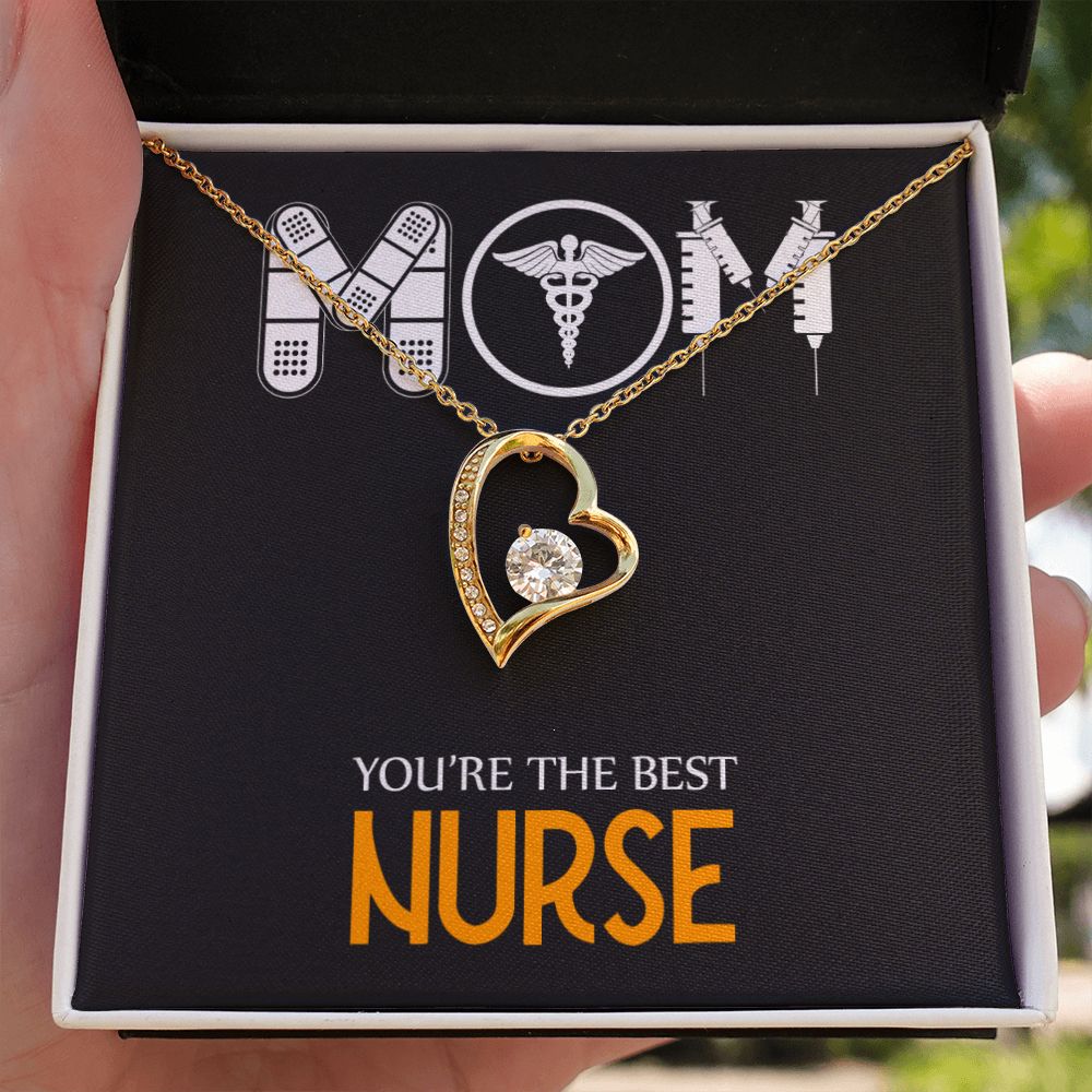 Mom Nurse Forever Necklace w Message Card-Express Your Love Gifts