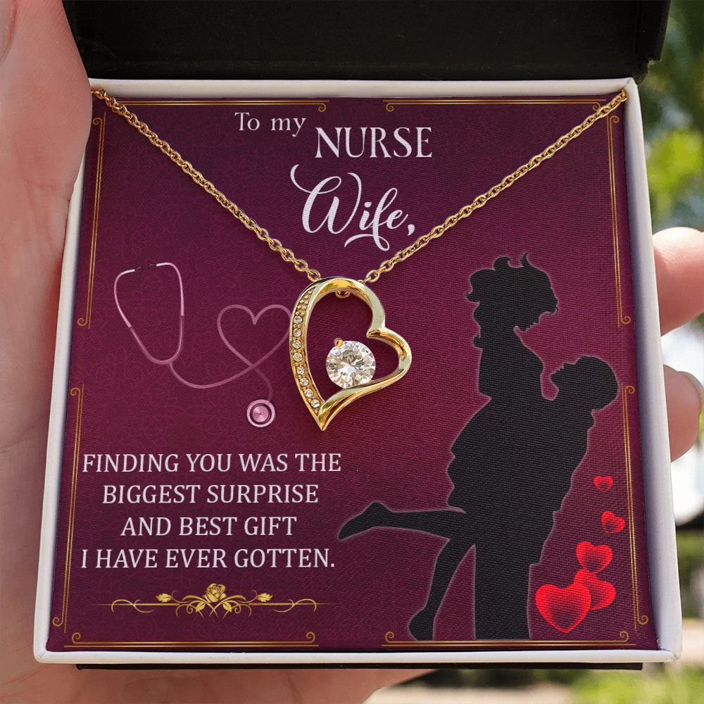 Wife Nurse Finding You w Forever Necklace w Message Card-Express Your Love Gifts