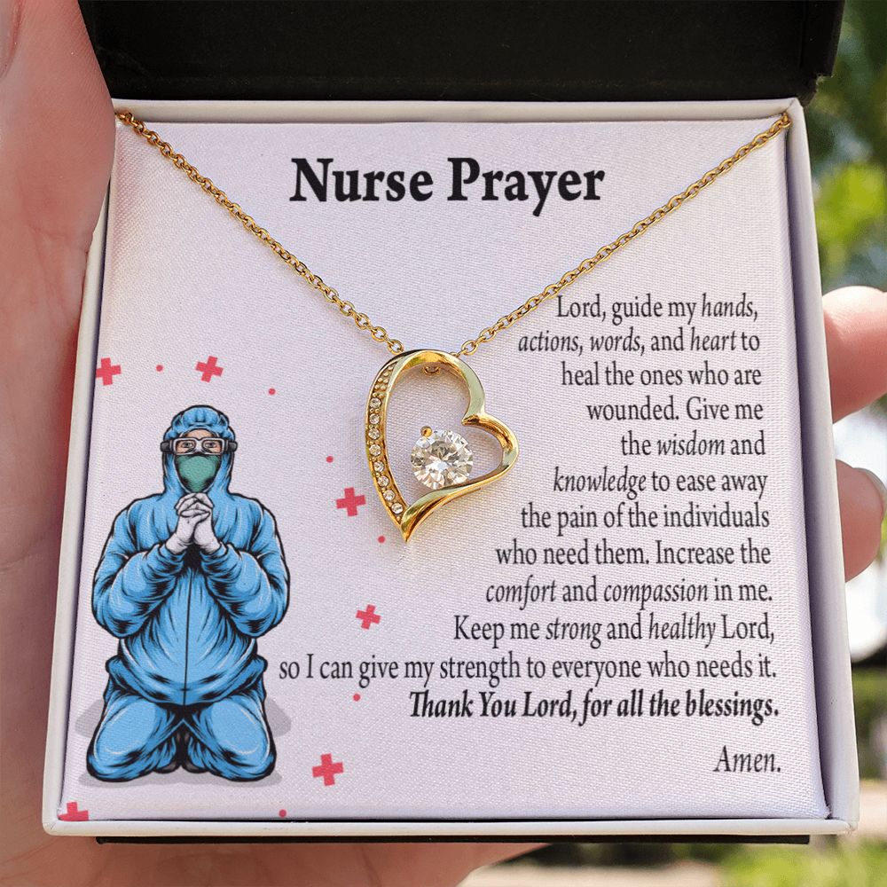 Nurse Prayer Necklace Forever Necklace w Message Card-Express Your Love Gifts