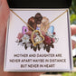 Mother and Daughter Never Apart Forever Necklace w Message Card-Express Your Love Gifts
