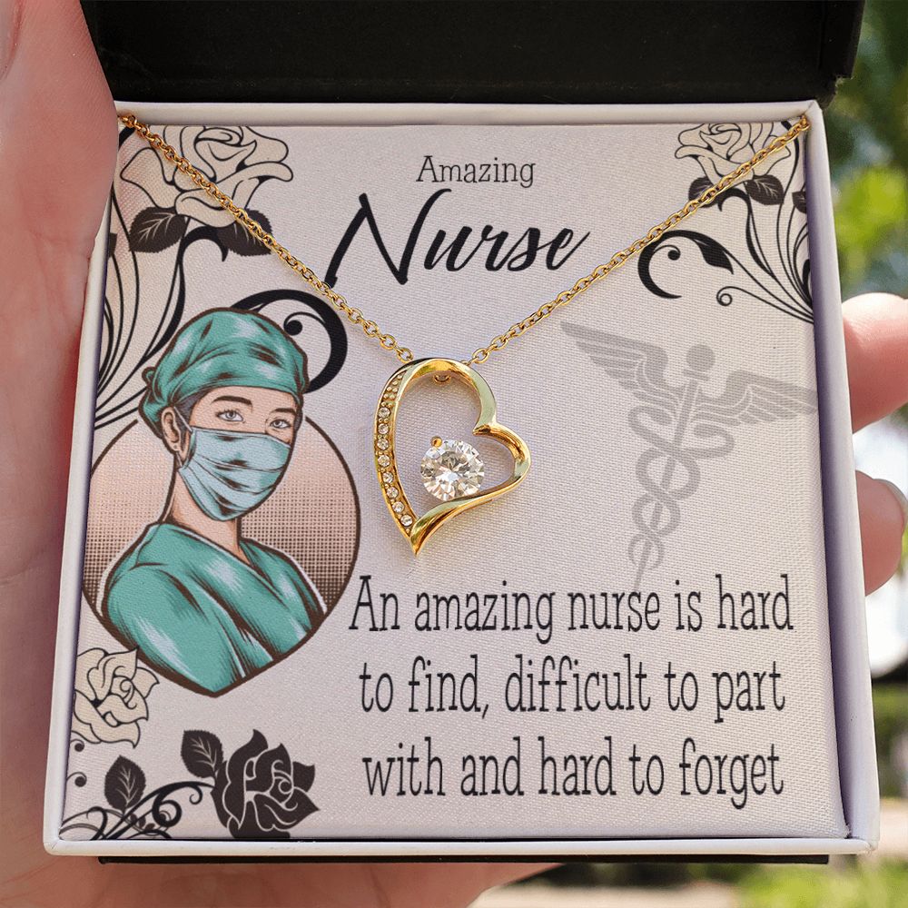 An Amazing Nurse Forever Necklace w Message Card-Express Your Love Gifts