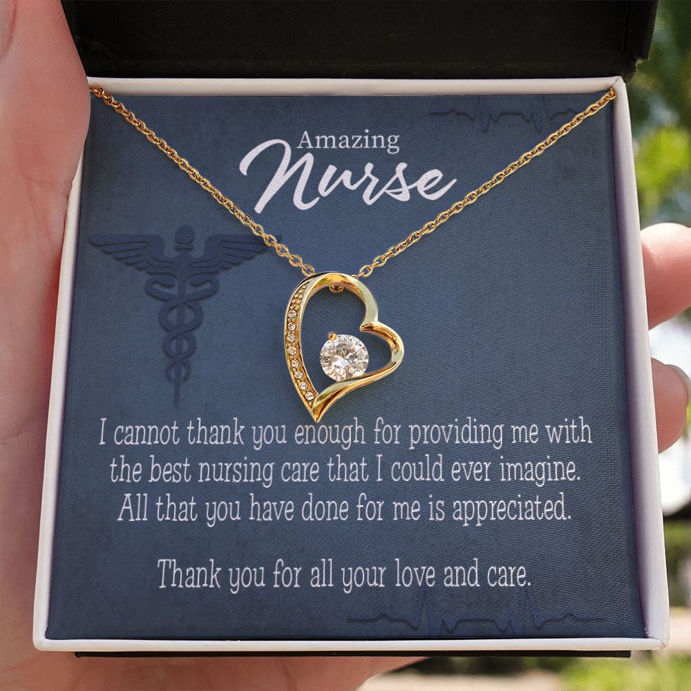 Best Nursing Care Forever Necklace w Message Card-Express Your Love Gifts