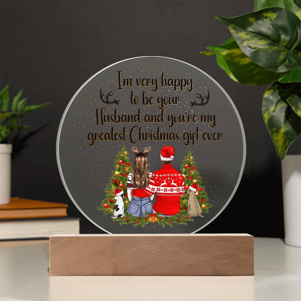 I'm Very Happy No Base Printed Circle Acrylic Plaque-Express Your Love Gifts