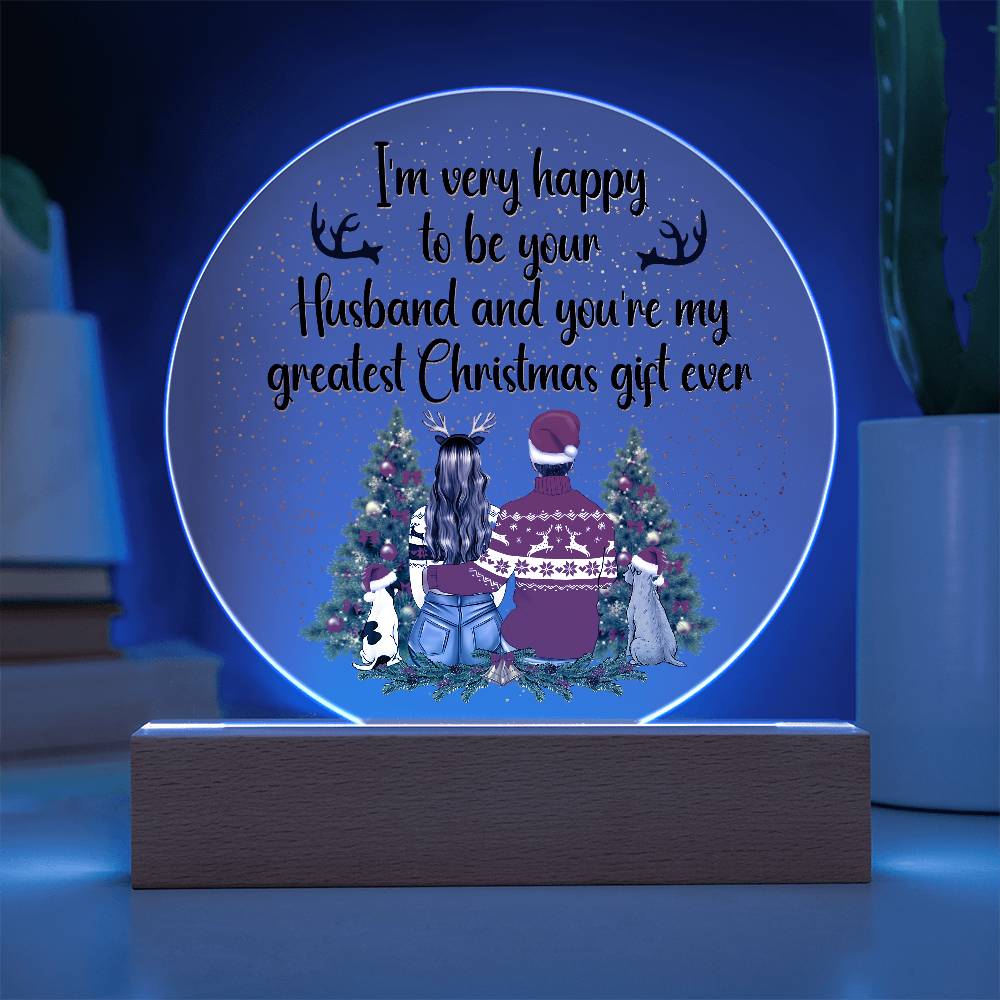 I'm Very Happy No Base Printed Circle Acrylic Plaque-Express Your Love Gifts